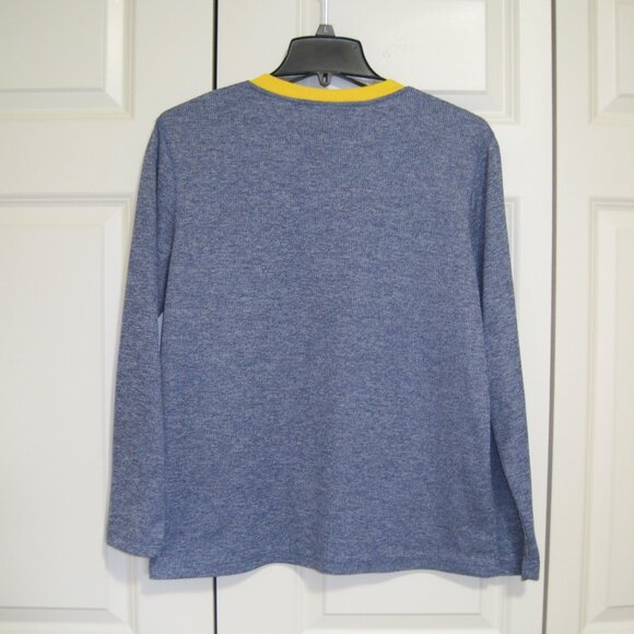Colosseum Kids Long Sleeve waffle Tee - Blue and Yellow - Picture 8 of 8